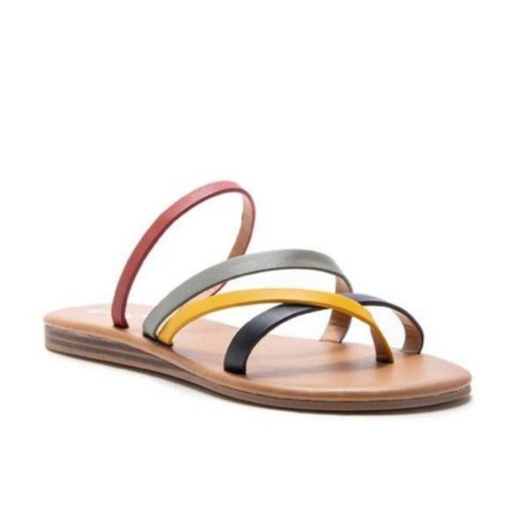 Multi Colored Strappy Sandals - Picture 2 of 3